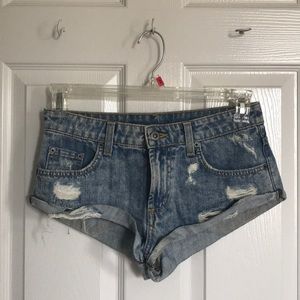 Lf carmar denim medium wash shorts